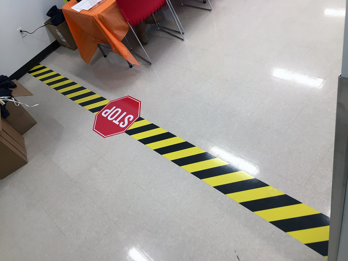 stop floor graphics